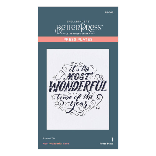 Spellbinders - BetterPress Collection - Press Plates - Most Wonderful Time