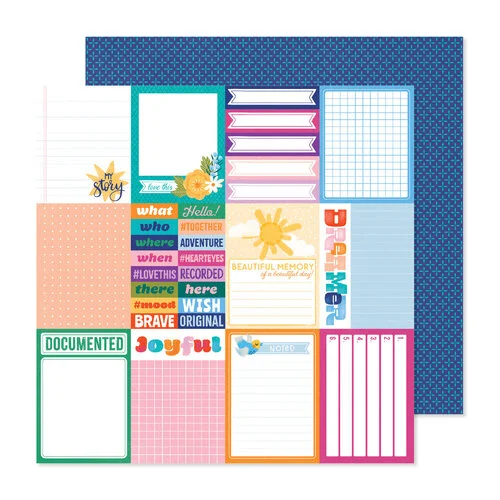 Shimelle Laine - Main Character Energy Collection - 12 x 12 Double Sided Paper - Highlighted Script