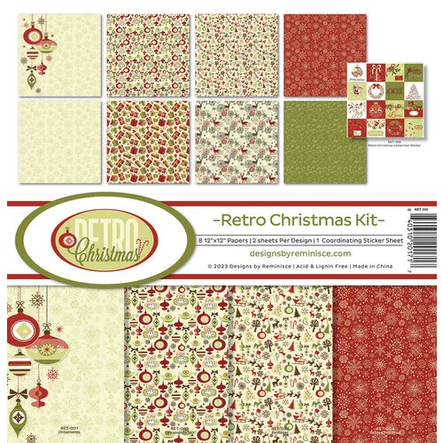 Reminisce - Retro Christmas Collection - 12 x 12 Collection Kit