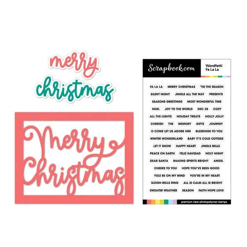 Scrapbook.com - Merry Christmas Bundle - Dies and Stamps