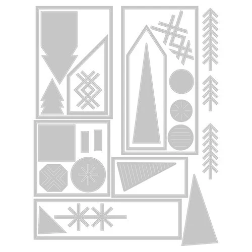 Sizzix - Tim Holtz - Christmas - Thinlits Dies - Holiday Blocks 2 Sizzix - Tim Holtz - Christmas - Thinlits Dies - Holiday Blocks