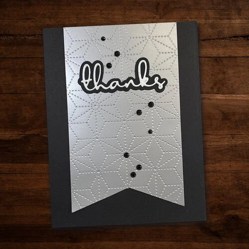 Paper Rose - Embossing Folder - Hand Stitching 1