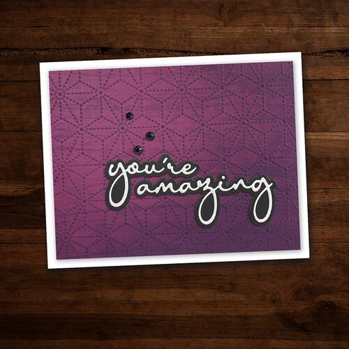 Paper Rose - Embossing Folder - Hand Stitching 1