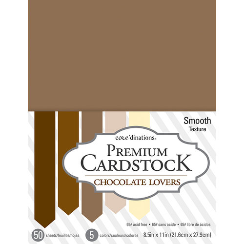 Core'dinations - 8.5 x 11 Cardstock - Value Pack - Chocolate Lovers - 50 sheets