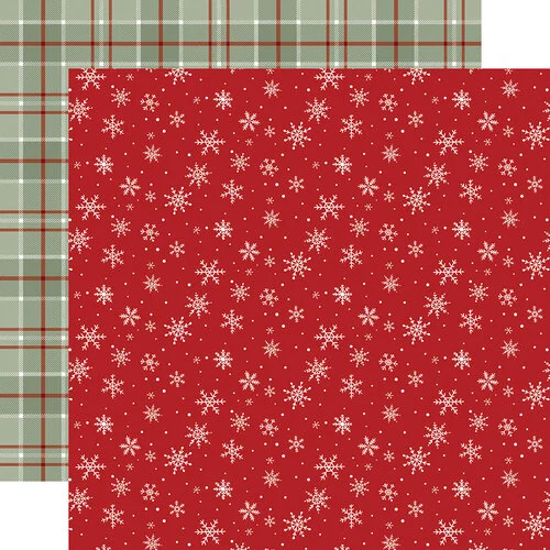 Echo Park - Christmas Time Collection - 12 x 12 Double Sided Paper - Snowflakes Falling 1 Echo Park - Christmas Time Collection - 12 x 12 Double Sided Paper - Snowflakes Falling