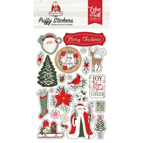 Echo Park - Christmas Time Collection - Puffy Stickers 1 Echo Park - Christmas Time Collection - Puffy Stickers