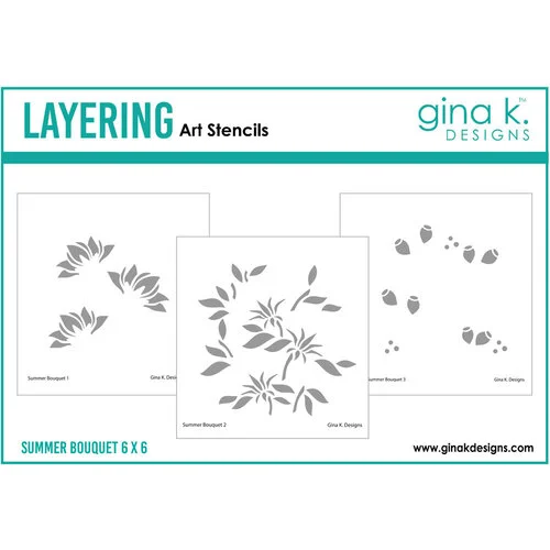 Gina K Designs - Layering Stencils - Summer Bouquet