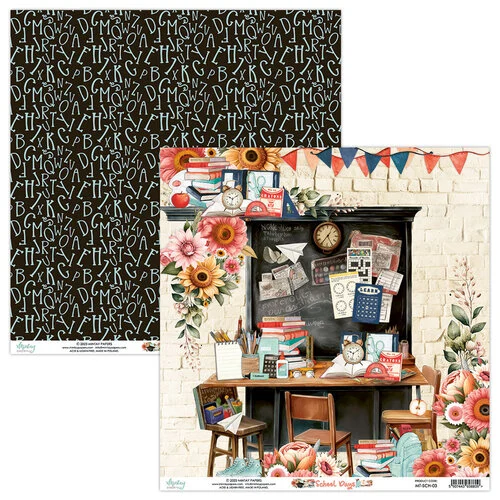 Mintay Papers - School Days Collection - 12 x 12 Double Sided Paper - Sheet 03