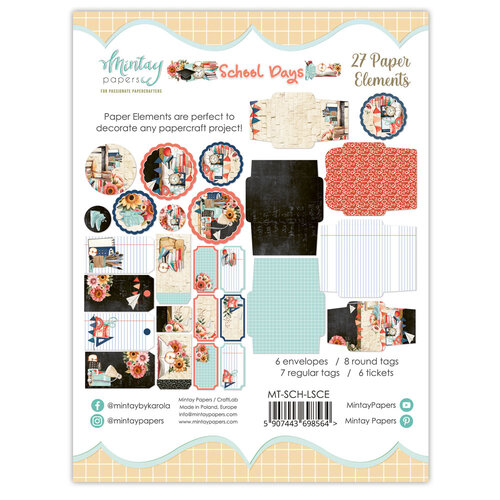 Mintay Papers - School Days Collection - Embellishments - Paper Elements 2 Mintay Papers - School Days Collection - Embellishments - Paper Elements