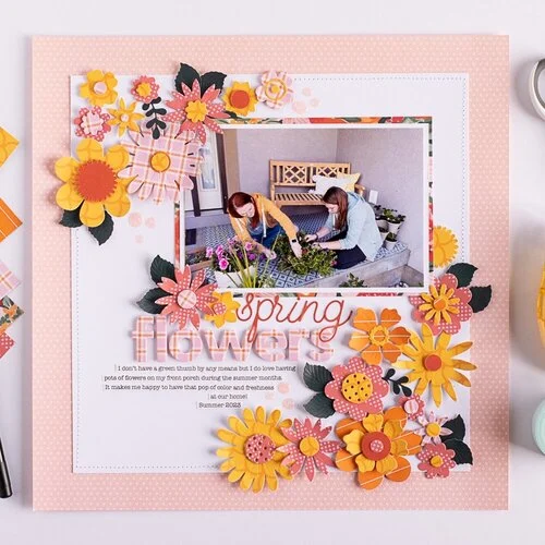 Scrapbook.com - Market Bloom - Patterned Cardstock Paper Pad - Double Sided - 6x8 - 40 Sheets