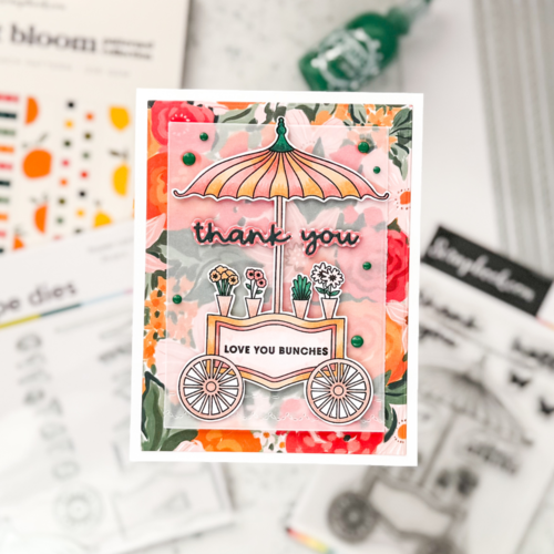 Scrapbook.com - Market Bloom - Patterned Cardstock Paper Pad - Double Sided - 6x8 - 40 Sheets