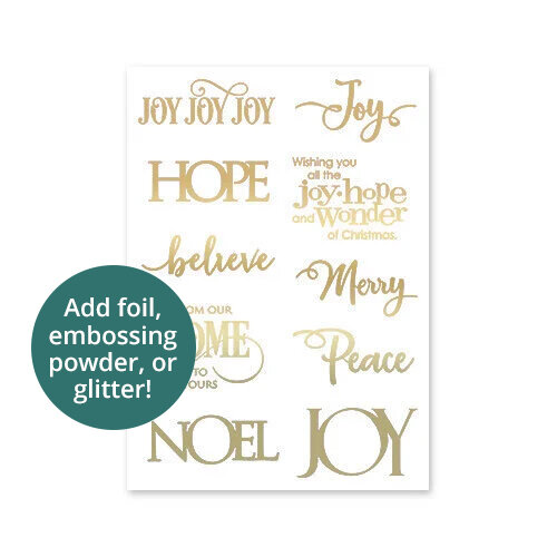 Penny Black - Stick and Shine Adhesive Transfers - Christmas Classics
