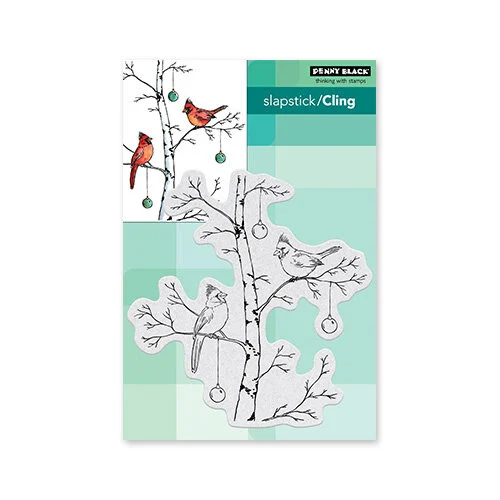 Penny Black - Christmas - Cling Mounted Rubber Stamps - Cardinal Pair