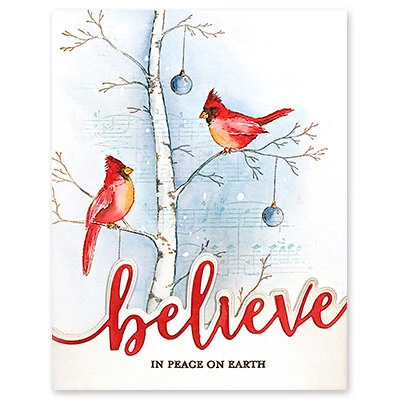 Penny Black - Christmas - Cling Mounted Rubber Stamps - Cardinal Pair