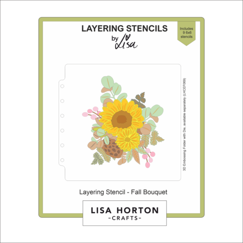 Lisa Horton Crafts - Layering Stencils - Fall Bouquet 1 Lisa Horton Crafts - Layering Stencils - Fall Bouquet