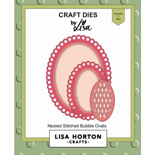 Lisa Horton Crafts - Dies - Nested Stitched Bubble Ovals 1 Lisa Horton Crafts - Dies - Nested Stitched Bubble Ovals