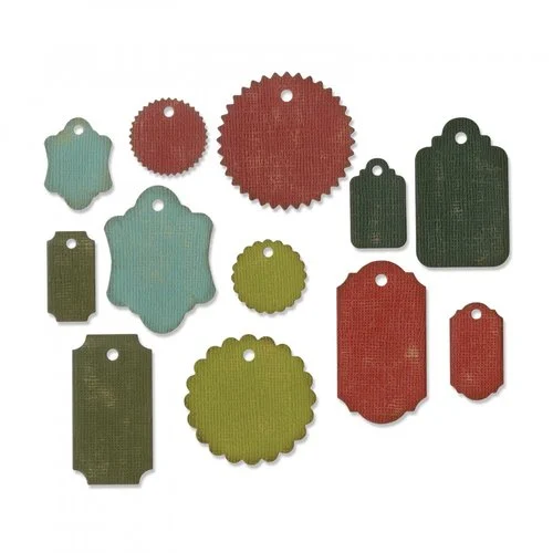 Sizzix - Tim Holtz - Alterations Collection - Christmas - Thinlits Dies - Gift Tags 1 Sizzix - Tim Holtz - Alterations Collection - Christmas - Thinlits Dies - Gift Tags