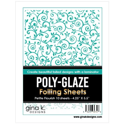 Gina K Designs - Poly-Glaze Foiling Sheets - Petite Flourish 1 Gina K Designs - Poly-Glaze Foiling Sheets - Petite Flourish
