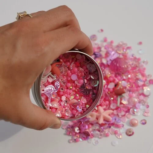 Buttons Galore and More - Shaker Elementz Collection - Embellishments - Flamingo