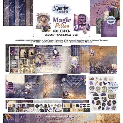 3Quarter Designs - Magic Potion Collection - 12 x 12 Paper Pack 1 3Quarter Designs - Magic Potion Collection - 12 x 12 Paper Pack