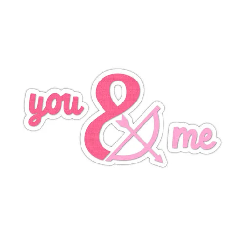 Scrapbook.com - Decorative Die Set - You and Me