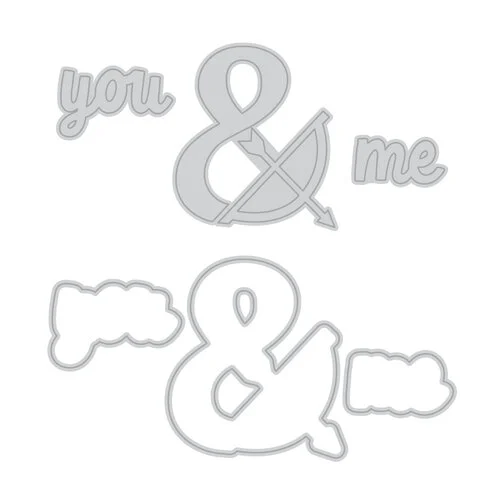 Scrapbook.com - Decorative Die Set - You and Me