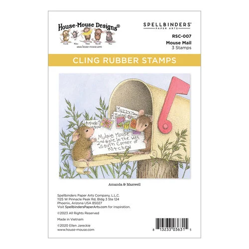 Spellbinders - House-Mouse Designs - Everyday Collection - Cling Mounted Rubber Stamps - Mouse Mail 3 Spellbinders - House-Mouse Designs - Everyday Collection - Cling Mounted Rubber Stamps - Mouse Mail