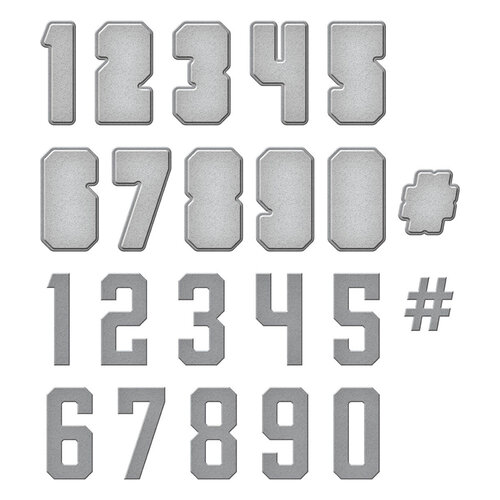 Spellbinders - Game Day Collection - Etched Dies - Jersey Numbers