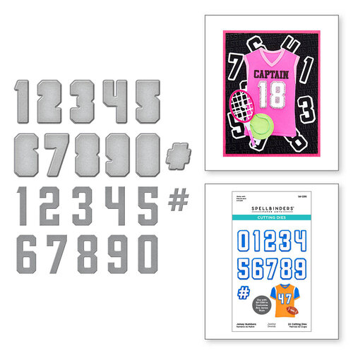Spellbinders - Game Day Collection - Etched Dies - Jersey Numbers