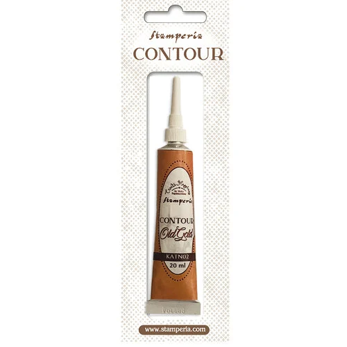 Stamperia - Create Happiness Christmas Plus Collection - Contour Liner - Old Gold - 20 Ml