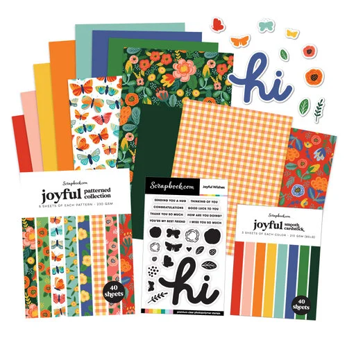 Scrapbook.com - Joyful Bundle - Dies, Paper, Stamp 1 Scrapbook.com - Joyful Bundle - Dies, Paper, Stamp