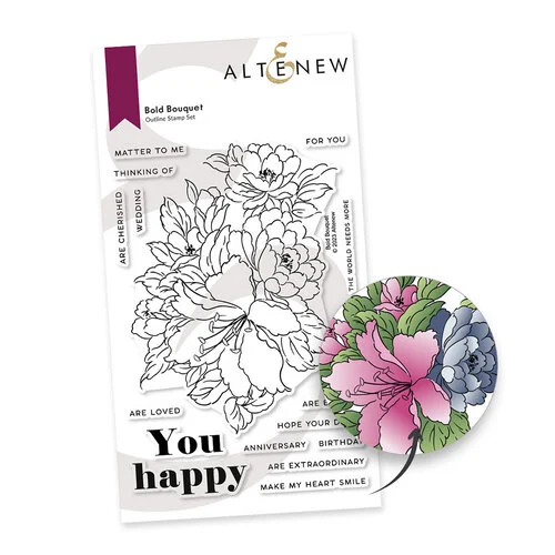 Altenew - Clear Photopolymer Stamps - Bold Bouquet 1 Altenew - Clear Photopolymer Stamps - Bold Bouquet