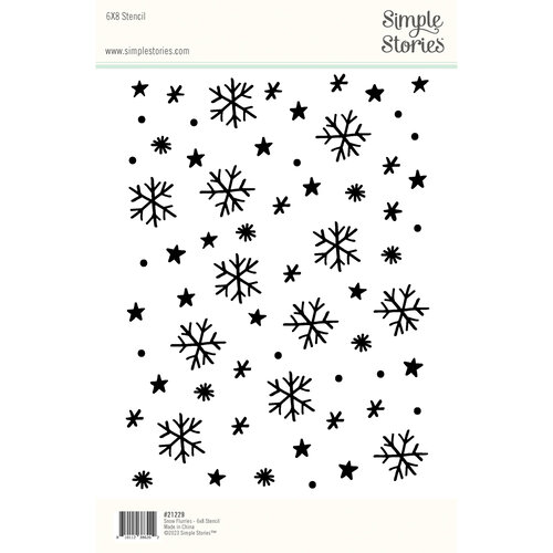 Simple Stories - Winter Wonder Collection - Stencils - Snow Flurries