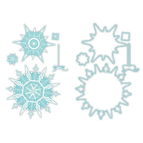 LDRS Creative - Impress-ion Press and Foil Plates - Snowflake Ornaments