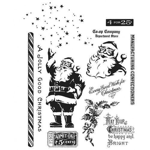 Stampers Anonymous - Tim Holtz - Cling Mounted Rubber Stamp Set - Jolly Holiday 1 Stampers Anonymous - Tim Holtz - Cling Mounted Rubber Stamp Set - Jolly Holiday