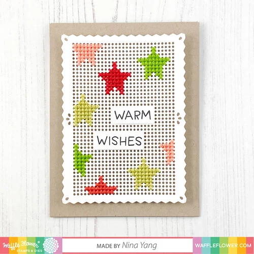 Waffle Flower Crafts - Craft Dies - Stitchable Pinking Rectangle 4 Waffle Flower Crafts - Craft Dies - Stitchable Pinking Rectangle