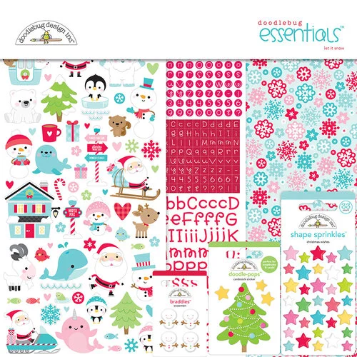 Doodlebug Design - Let It Snow Collection - Essentials Kit 1 Doodlebug Design - Let It Snow Collection - Essentials Kit