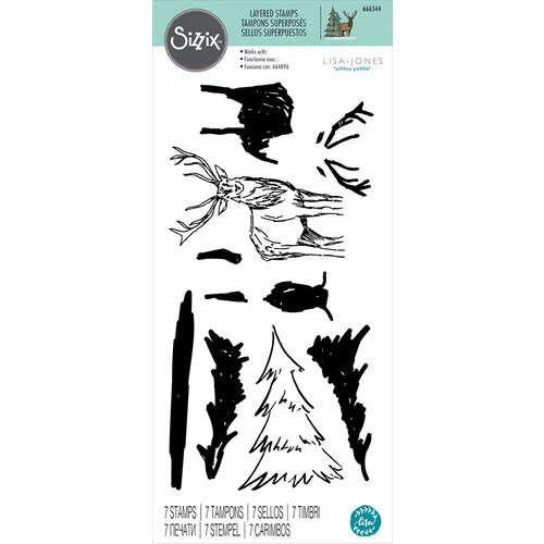 Sizzix - Clear Stamps - Forest Deer