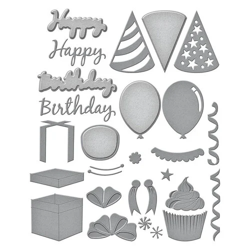 Spellbinders - Etched Dies - Birthday Wreath Add-Ons