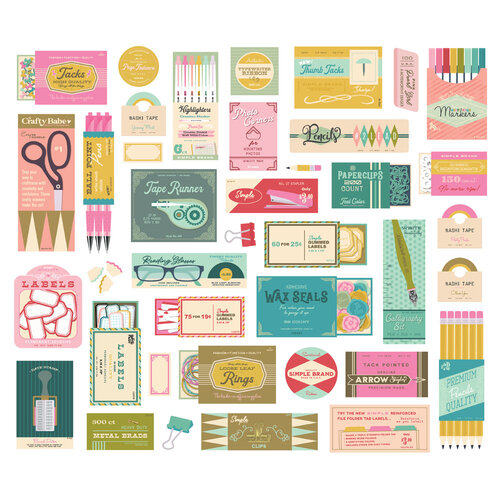 Simple Stories - Noteworthy Collection - Ephemera - Supply Bits 2 Simple Stories - Noteworthy Collection - Ephemera - Supply Bits