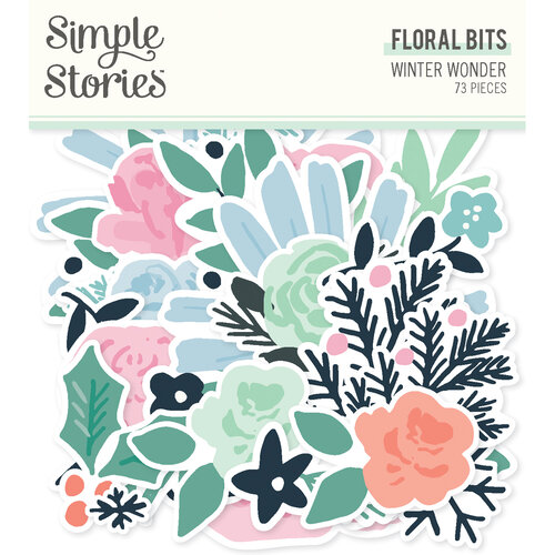Simple Stories - Winter Wonder Collection - Ephemera - Floral Bits