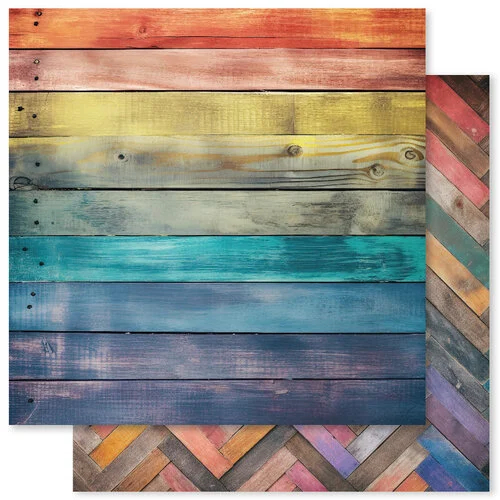 Paper Rose - 6 x 6 Collection Pack - Rainbow Wood