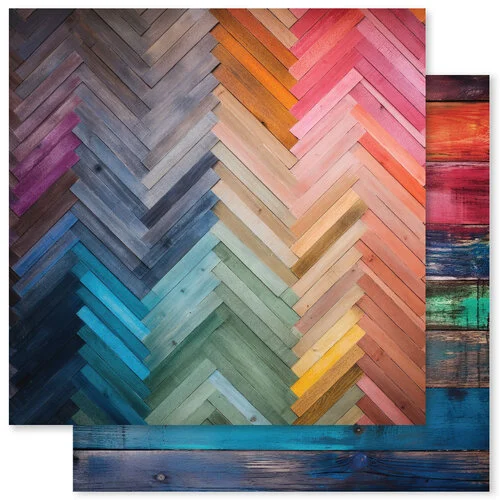 Paper Rose - 6 x 6 Collection Pack - Rainbow Wood