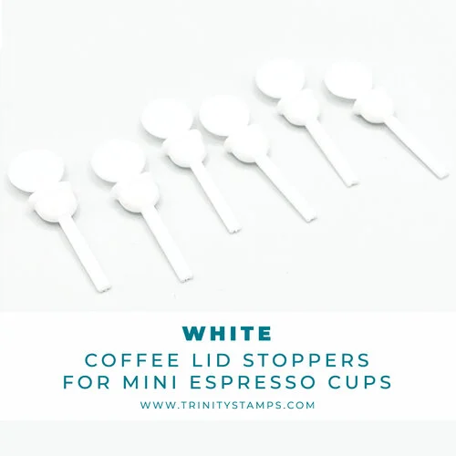 Trinity Stamps - Embellishments - Mini Cup Stoppers - White 2 Trinity Stamps - Embellishments - Mini Cup Stoppers - White