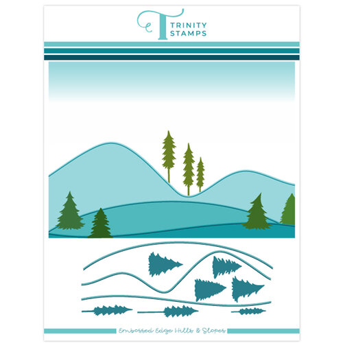 Trinity Stamps - Dies - Embossed Edge Hills and Slopes