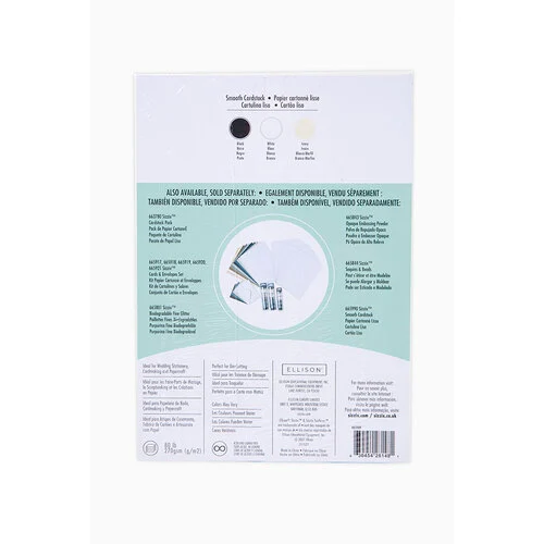 Sizzix - Surfacez Collection - 8.25 x 11.75 - Smooth Cardstock - Black, White, Ivory - 60 Pack
