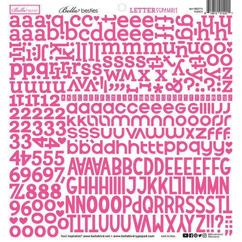 Bella Blvd - Bella Besties Collection - Letter Scramble Stickers - Punch