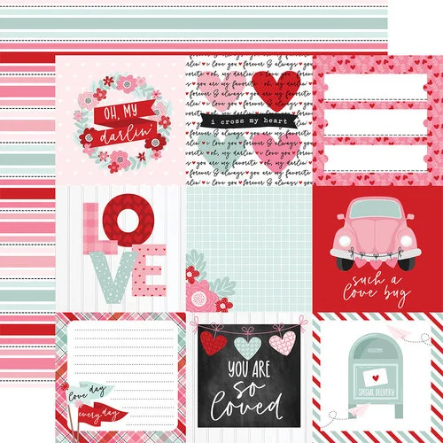 Echo Park - Love Notes Collection - 12 x 12 Double Sided Paper - 4 x 4 Journaling Cards 1 Echo Park - Love Notes Collection - 12 x 12 Double Sided Paper - 4 x 4 Journaling Cards