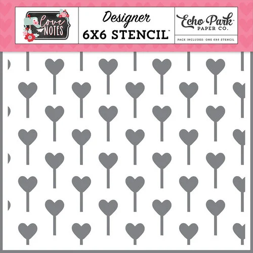 Echo Park - Love Notes Collection - 6 x 6 Stencils - Sweet Suckers 1 Echo Park - Love Notes Collection - 6 x 6 Stencils - Sweet Suckers