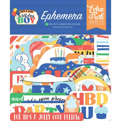 Echo Park - Make A Wish Birthday Boy Collection - Ephemera 1 Echo Park - Make A Wish Birthday Boy Collection - Ephemera